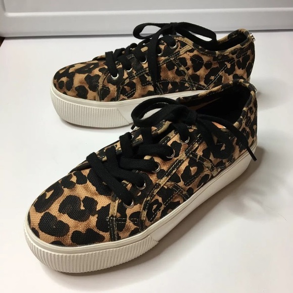 Steve Madden Emmi Platform Sneakers Shoe Leopard 7 - Picture 5 of 8